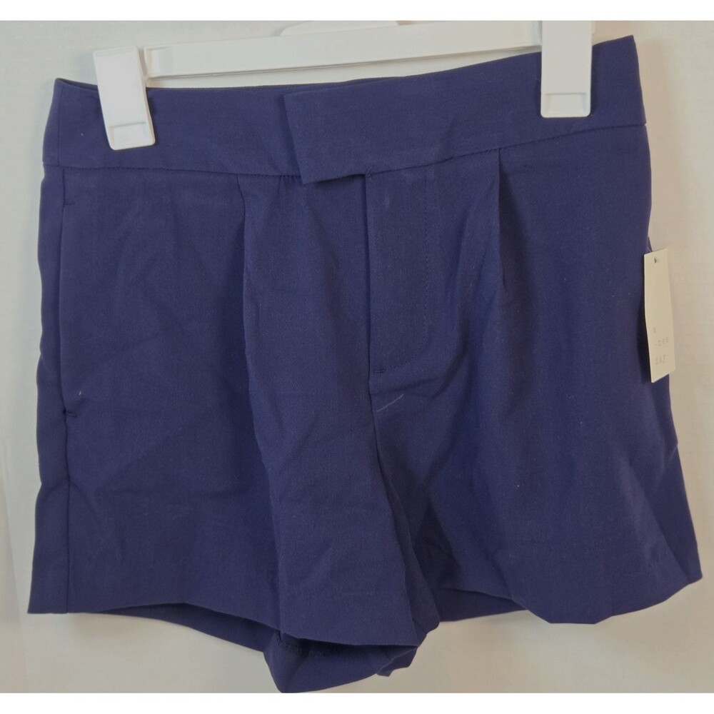 Women's High-Rise Tailored Shorts A New Day Navy Blue Size 16 NEW w/o Tags